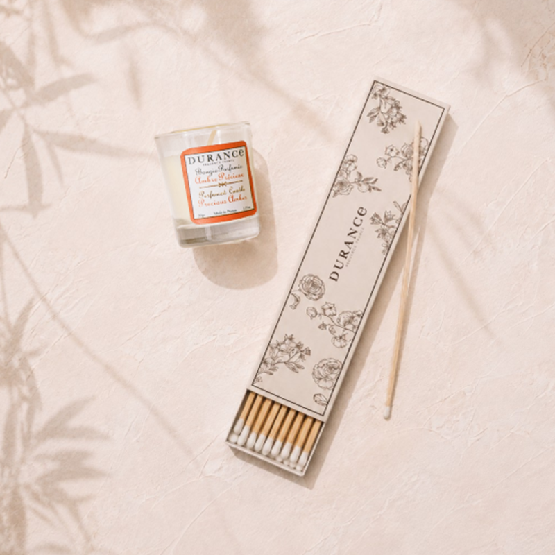 Duo allumettes et mini bougie ambre