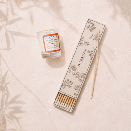 Duo allumettes et mini bougie ambre