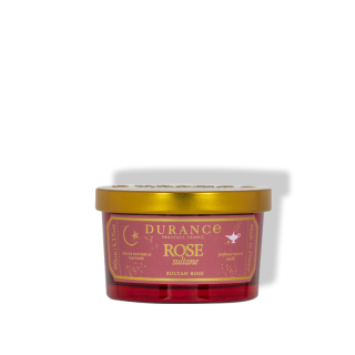 Bougie Rose Sultane avec un couvercle doré