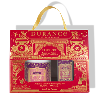 Coffret Bougie et Parfum d'Ambiance Rose Sultane étui