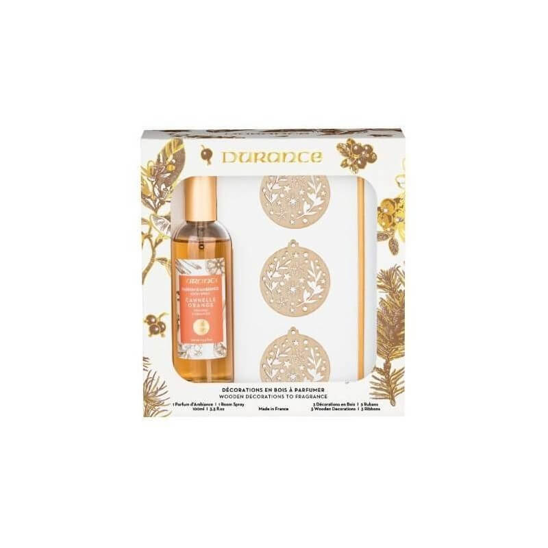 Coffret Suspensions à Parfumer et Parfum d'Ambiance Cannelle Orange