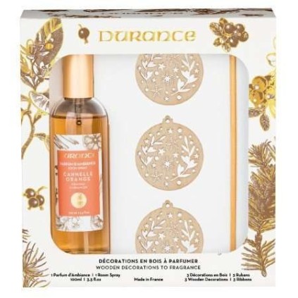 Coffret Suspensions à Parfumer et Parfum d'Ambiance Cannelle Orange