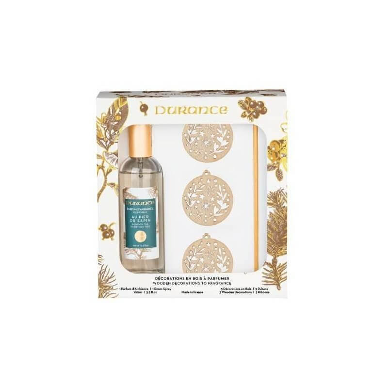 Coffret Suspensions à Parfumer et Parfum d'Ambiance Au Pied du Sapin