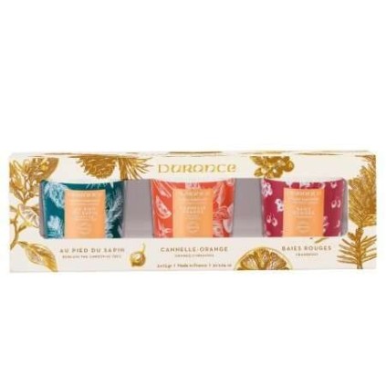 Coffret Blanc 3 Mini Bougies Parfumées Naturelles 