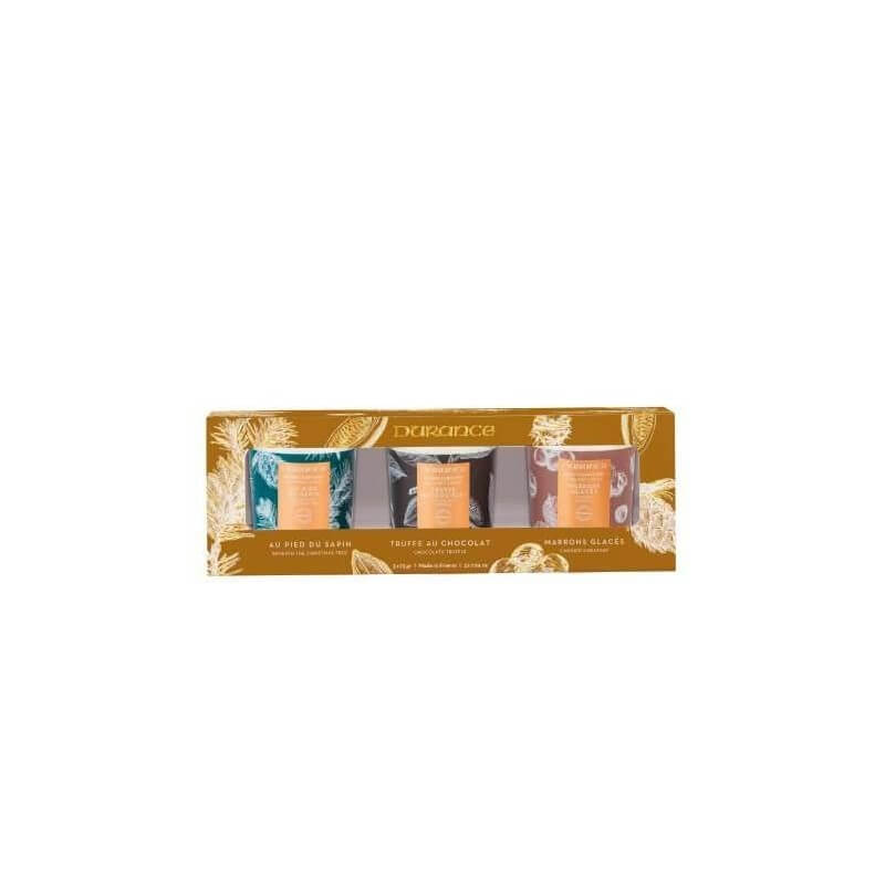 Coffret Or 3 Mini Bougies Parfumées Naturelles 