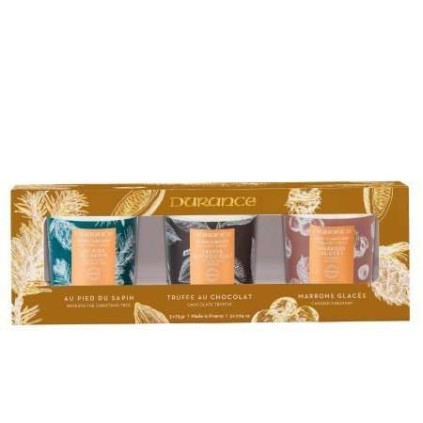 Coffret Or 3 Mini Bougies Parfumées Naturelles 