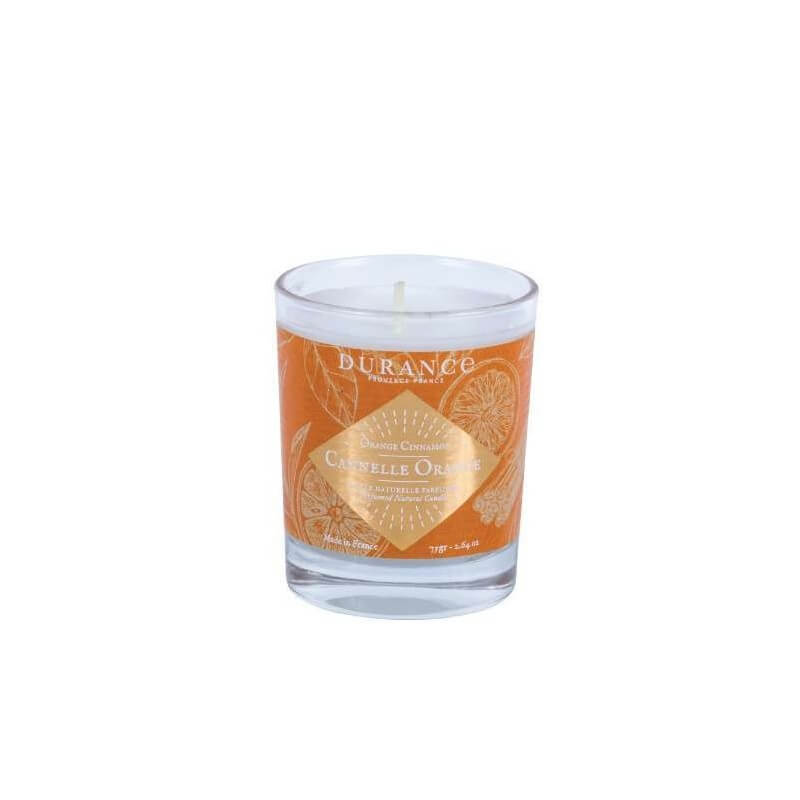 Mini Bougie Parfumee Cire Naturelle Cannelle Orange de Noel Made in France
