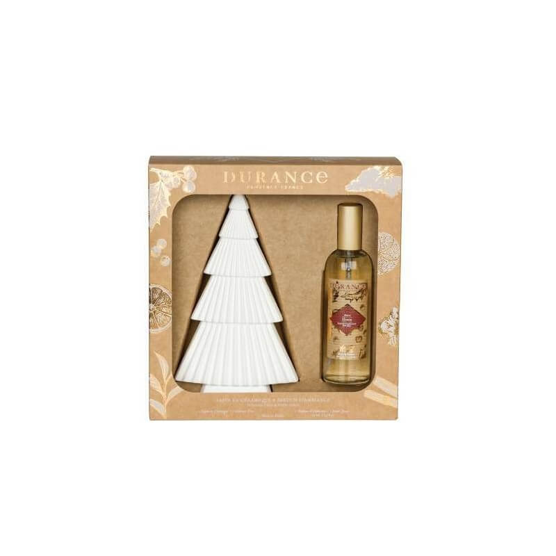 Coffret Parfum d'Ambiance et Sapin à Parfumer en Céramique Houx
