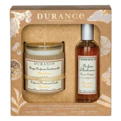 Coffret Bougie Parfumée et Parfum d'Ambiance Madeleine Made in France