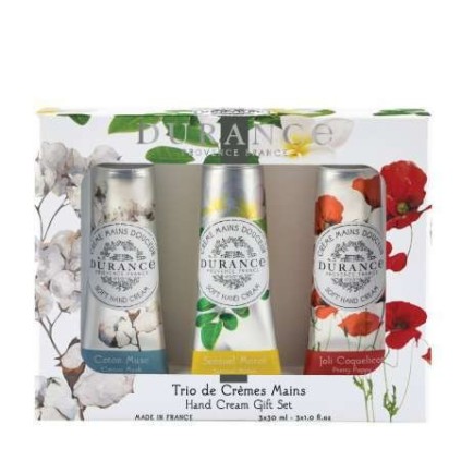 Coffret Cadeau Trio de Crèmes Mains Parfumées Made in France