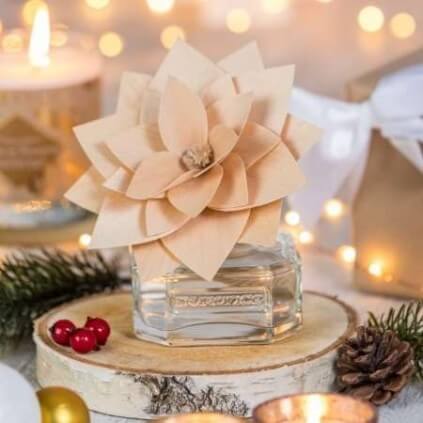 Fleur Parfumée en Bois Diffuseur de Parfum Myrrhe et Benjoin Fabriqué en France 2