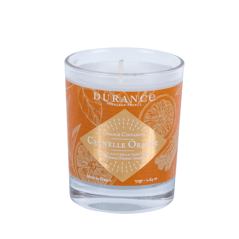 Mini Bougie Parfumee Cire Naturelle Cannelle Orange de Noel Made in France