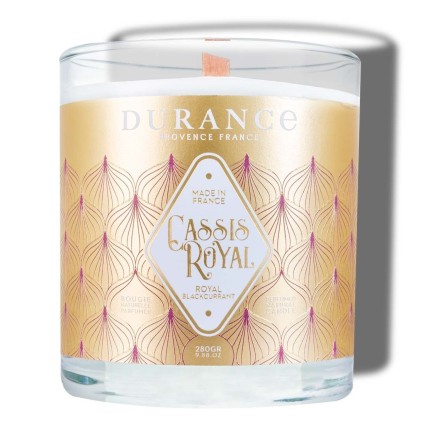 Bougie Mèche Bois Parfumée Cassis Royal