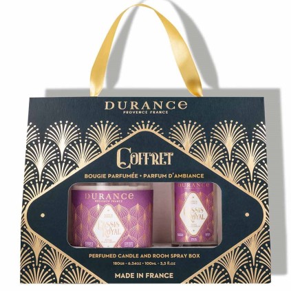 Coffret Bougie Parfumée et Parfum d'Ambiance Cassis Royal