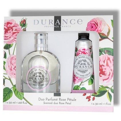 Coffret Parfum et Crème Mains Rose Pétale - Durance