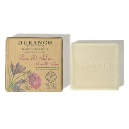 savon solide de marseille rose safran