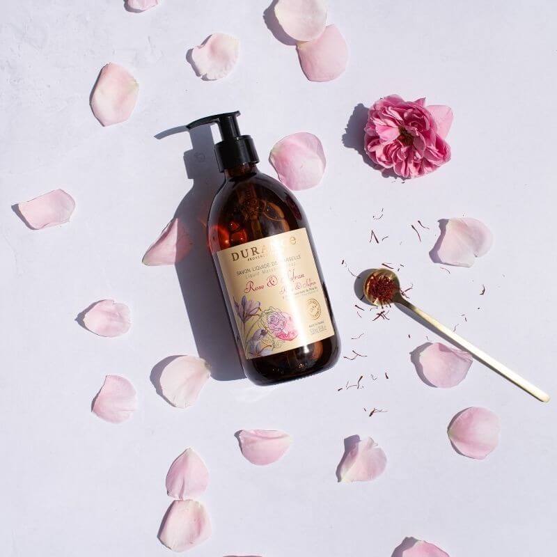 Savon liquide de Marseille Rose Safran Durance