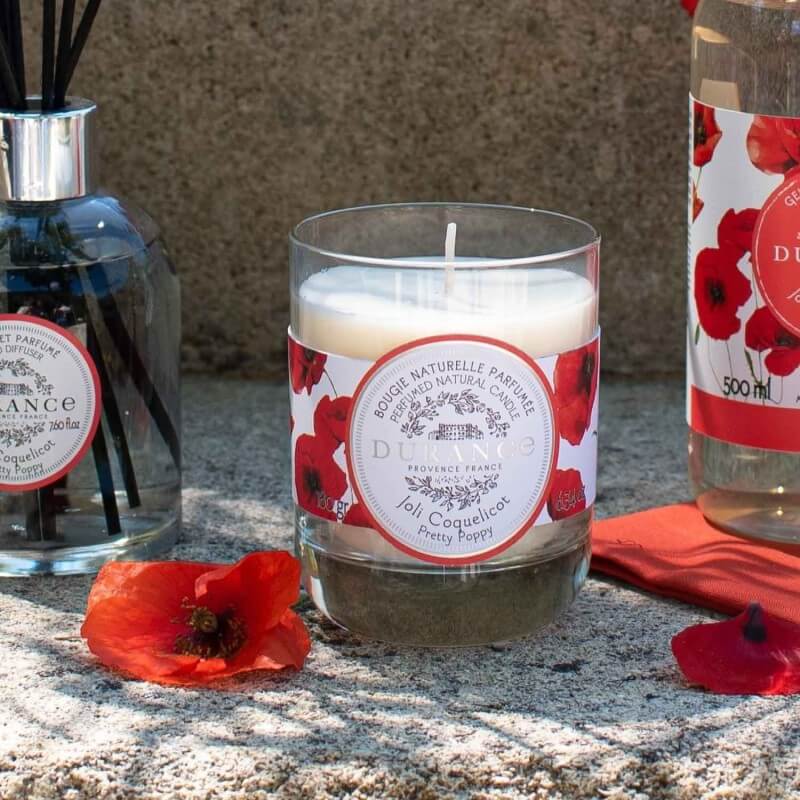 Bougie Parfumée Naturelle Joli Coquelicot - Durance