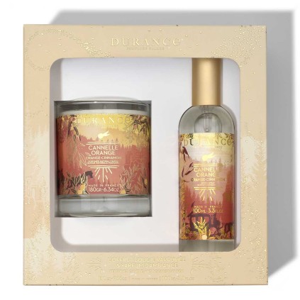 Coffret Bougie et Parfum d'Ambiance Cannelle Orange - Durance