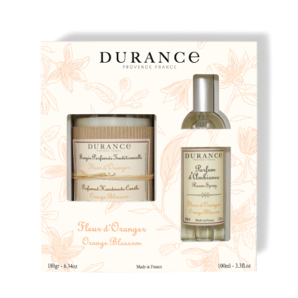 Coffret Bougie et Parfum d'Ambiance Fleur d'Oranger
