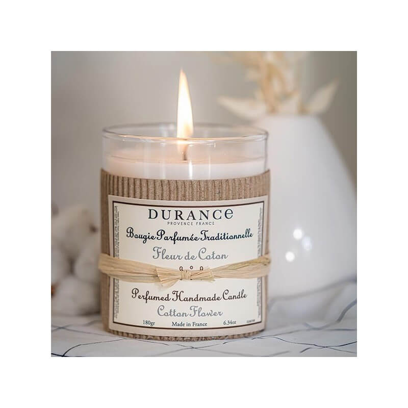 Grande bougie fleur de coton