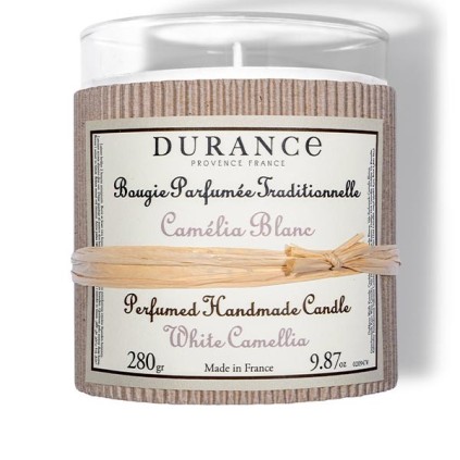 Grande bougie Camélia Blanc