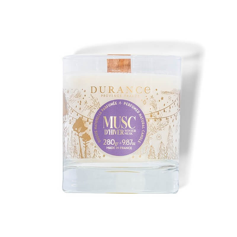 Bougie Mèche en Bois Musc d'Hiver - Durance