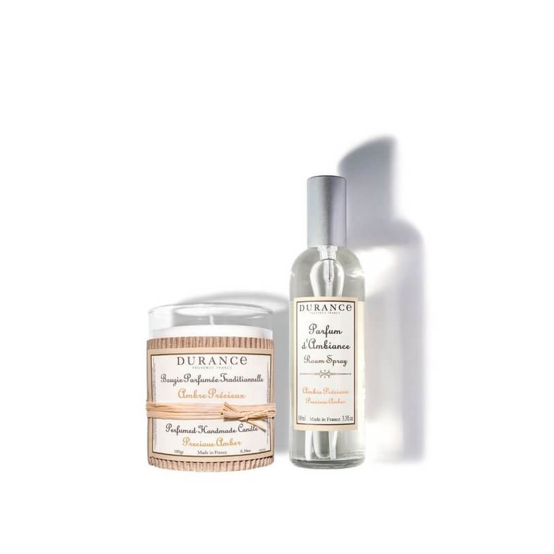 Coffret Bougie et Parfum d'Ambiance Ambre Précieux