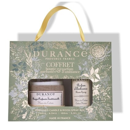 Coffret Bougie et Parfum d'Ambiance Fleur de Coton - Edition Noël