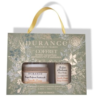 Coffret Bougie et Parfum d'Ambiance Cannelle-Orange