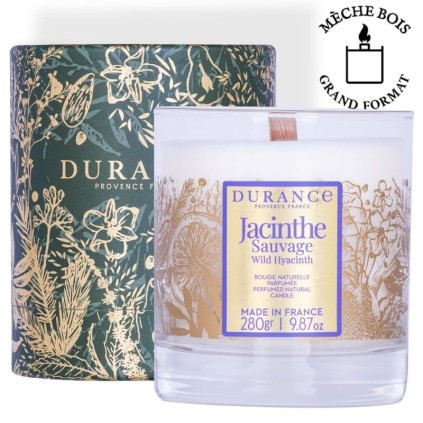 Bougie Mèche en Bois Jacinthe Sauvage