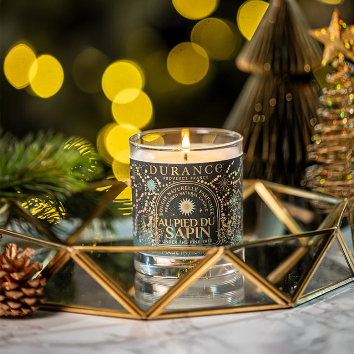 bougie de noel sapin
