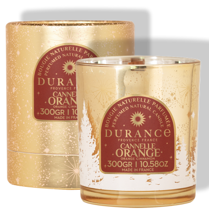 Bougie Mèche en Bois Cannelle Orange