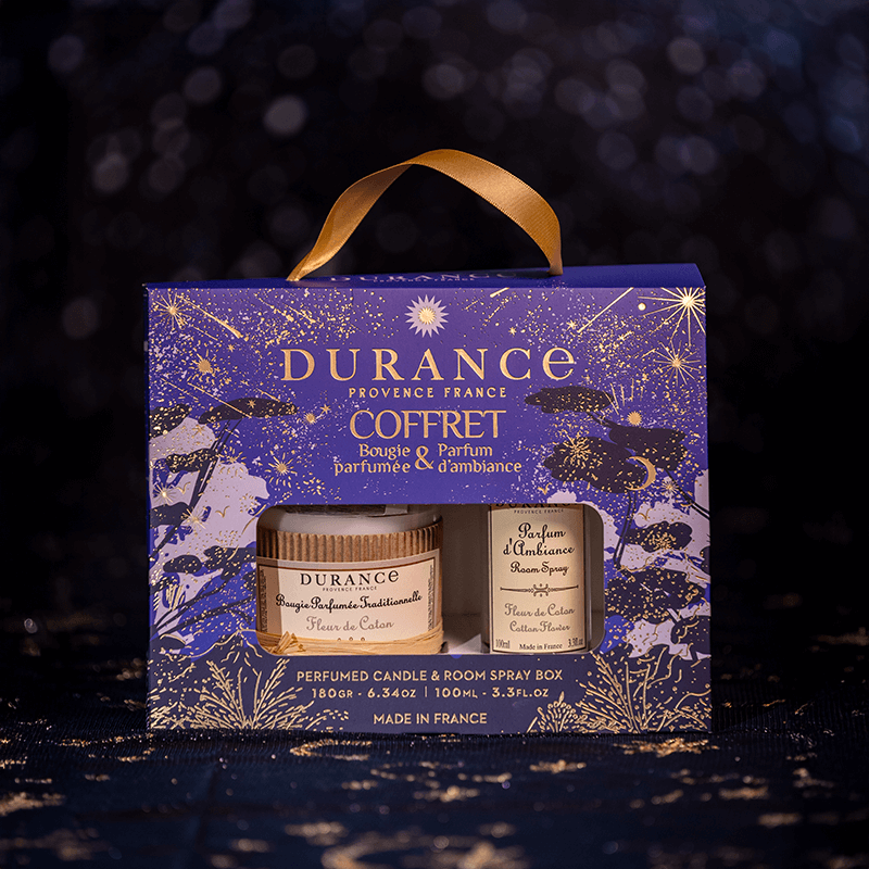 Coffret Bougie et Parfum d'Ambiance Fleur de Coton - Durance