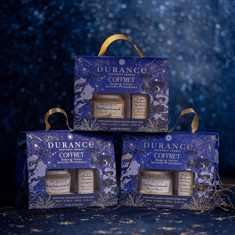 Coffret Bougie et Parfum d'Ambiance Fleur de Coton - Durance