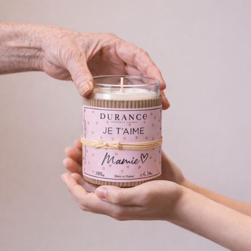 Etiquette Bougie Je t'aime Mamie