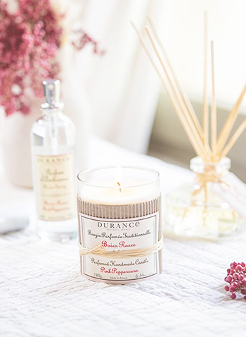 Bougie Baies roses