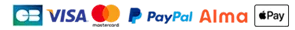CB, Visa, PayPal, Alma, Apple Pay, MasterCard